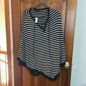 Talbots stripped poncho
